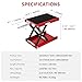 GarveeTech Motorcycle Lift, 1100 LBS Motorcycle Scissor Lift Jack with Wide Deck & Safety Pin, 3.15 in-13.39 in Center Hoist Crank Stand, Steel Scissor Jack for Street Bikes, Touring Motorcycles