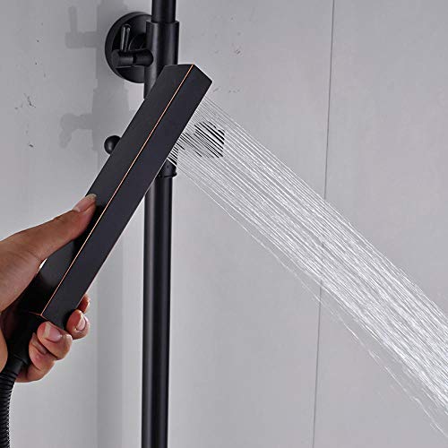 Robinet de douche LED noir anti-calcaire pour remplacer un mitigeur de douche usé