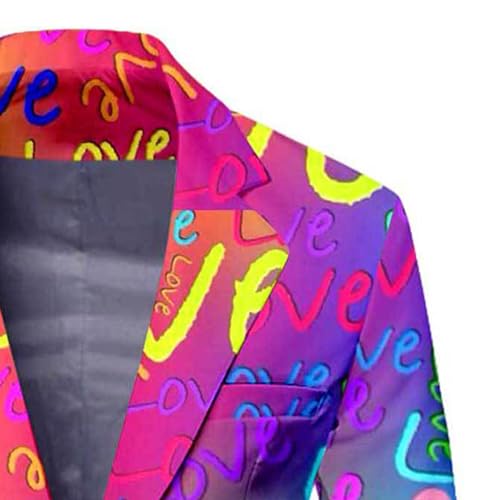 Mens Chirstmas Blazers Jacket Funny Light Up Xmas Suit Jackets Holiday Party Blazer Casual Business One Button Blazer3
