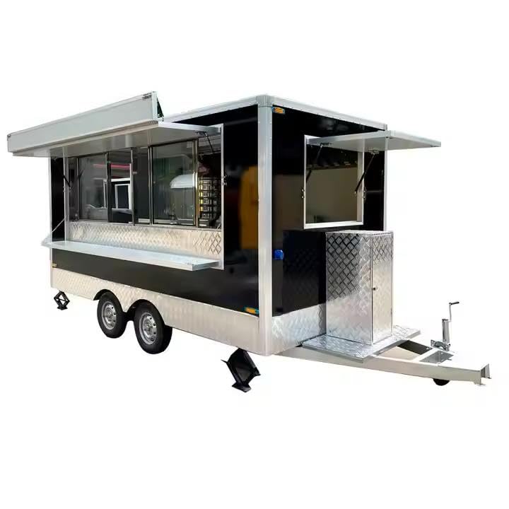 Camión de comida compacto con parrilla de taco, estación de licuado, congelador y enfriador de bebidas para almuerzos urbanos, mercados nocturnos y lugares al aire última intervensión