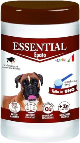Essential Cane Epato, Integratore per Cani, Dieta Casalinga e Barf Senza Ossa, Ipoallergenico, 650 gr