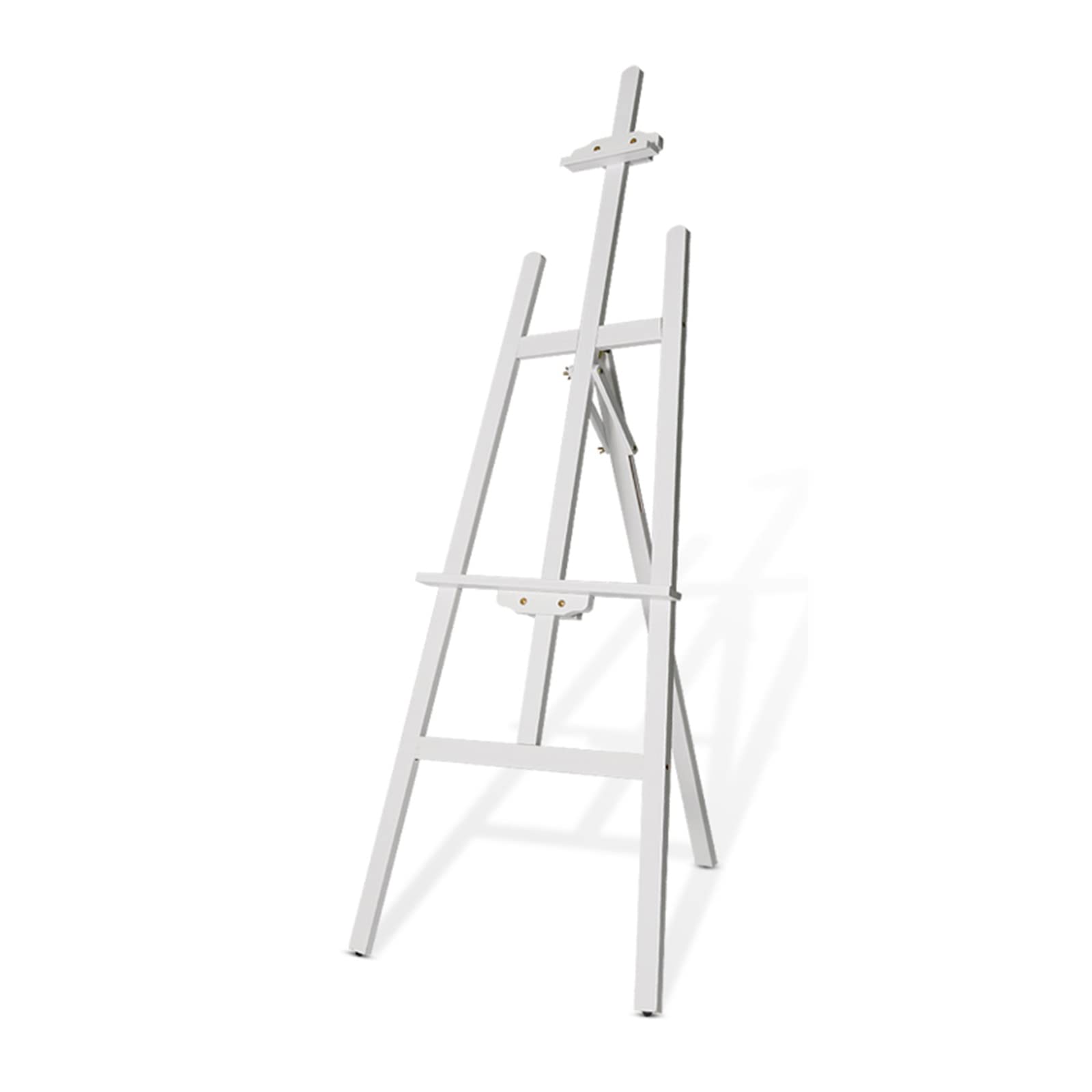 Sztaluga malarska, stojak na plakaty, ramka w kształcie litery A, drewniana sztaluga artystyczna, przenośny składany statyw sztalugowy (biały 150 cm)