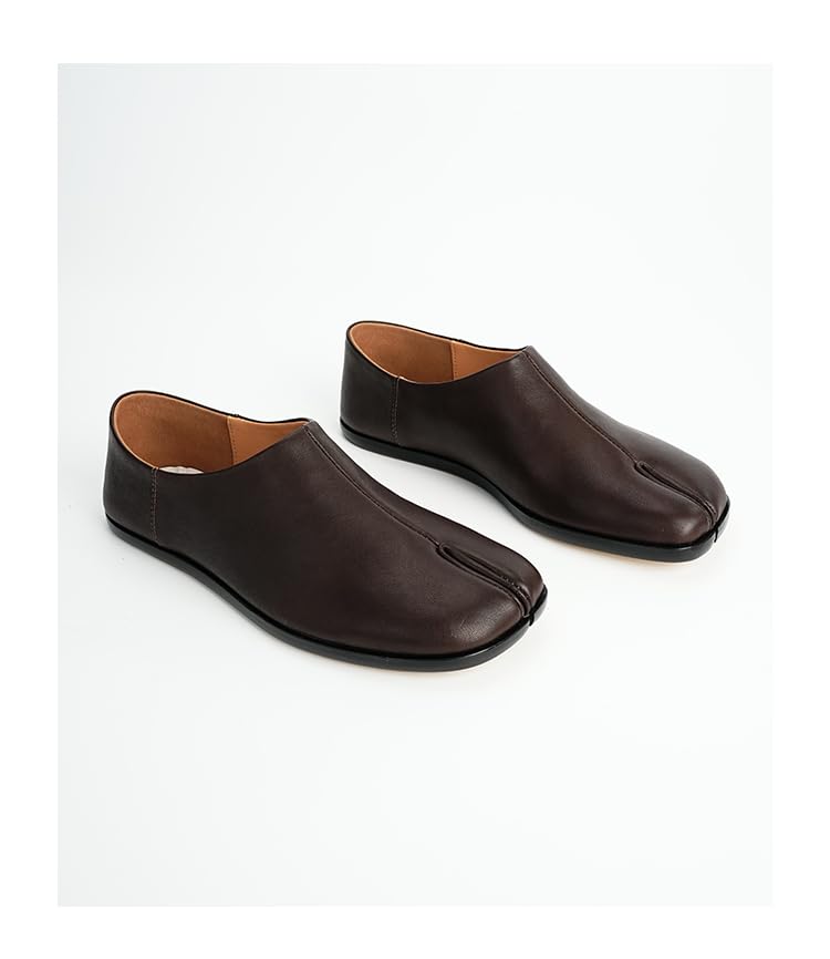 Image of UBWDU Split Toe Shoes Tabi Shoes Women Wide Width Round Toe Ballet Flats for Women