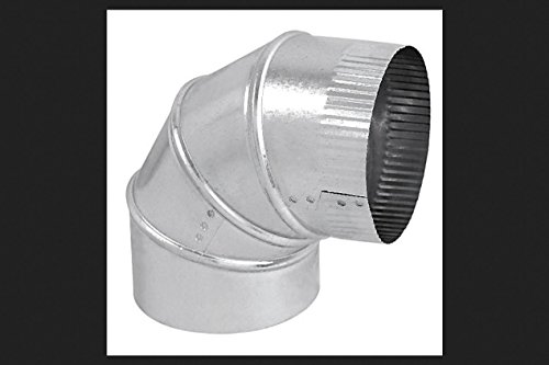 Imperial Manufacturing 6 in. Dia. x 6 in. Dia. Adjustable 90 deg. Galvanized Steel Elbow Exhaust