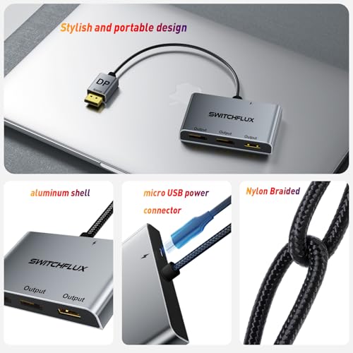 Acaba con la falta de puertos usando este adaptador DisplayPort dual y HDMI MST 6