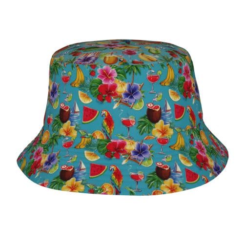 Parrot Bucket Hat for Men Women Packable Sun Hats Fisherman Outdoor Summer Travel Hiking Beach Caps