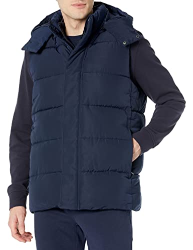 Image of Amazon Essentials Men's Relaxed-Fit Water Repellent Recycled Polyester Hooded Puffer Vest (Previously Amazon Aware)