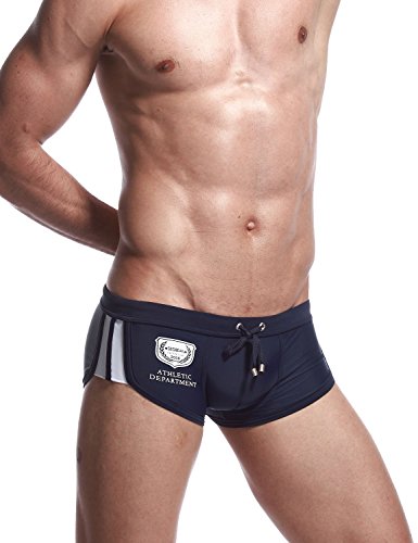 SEOBEAN Mens Low Rise Sexy Swimwear Boxer Brief Trunks 2223