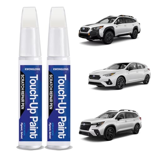 K1X Crystal White Pearl Touchup Paint Compatible with Subaru, 2-in-1 Scratch Repair Pen Exact Color Match, Car Scratch Repair Pen