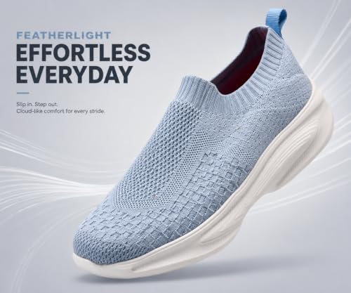 Image of Kraasa Trial Running Shoes with Lightweight Memory Insole | Breathable, Anti-Skid Knit Sneaker, Walking & Gym Shoes