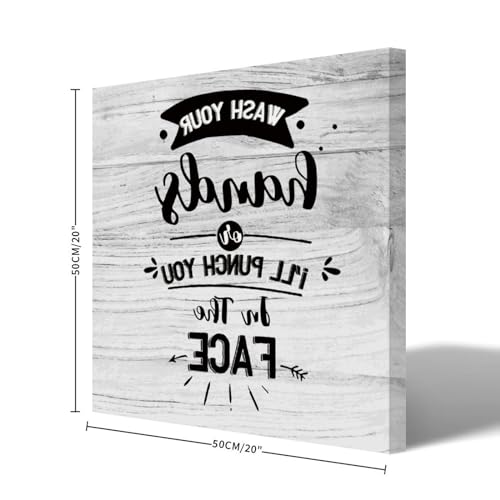 Lienzo con refranes positivos en inglés y diseño moderno listo para colgar en el hogar 2