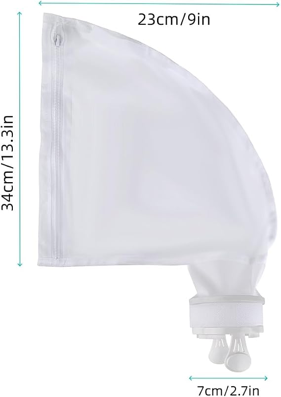 4+8Pack Nylon Mesh Pool Cleaner Bags,All Purpose Filter Bag K13 K16 with Zipper Replacement for Polaris 280 and 480 Pool Cleaner