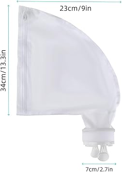 4+8Pack Nylon Mesh Pool Cleaner Bags,All Purpose Filter Bag K13 K16 with Zipper Replacement for Polaris 280 and 480 Pool Cleaner