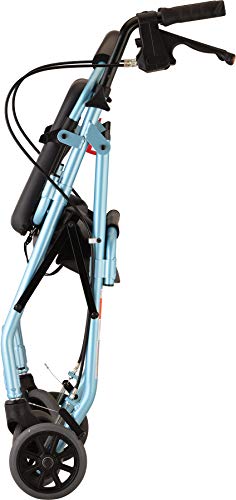 Nova Getgo Classic Rollator Walker (Standard Size), Rolling Walker For Height 5'4" - 6'1", Seat Height Is 22.25 Inch, Color Diamond Sky Blue #TOP1