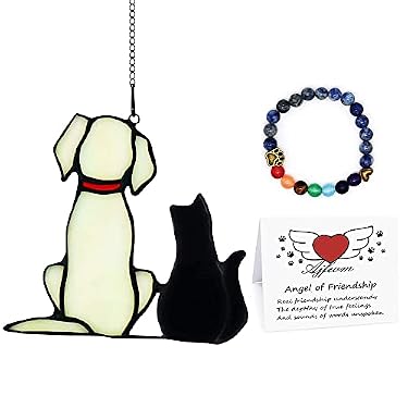 AMAZON - Ajfwm Pet Memorial Gift,Dog and Cat Memorial Gift,Loss of Dog Sympathy Gift, Pet Loss Remembrance Gift in Memory of Dog,Funny Cat Themed Gifts for Girls Mom or Women