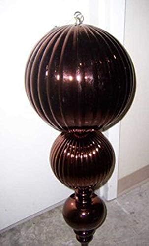 K&K Interiors B9872 Copper Plastic 3 Tier Finial
