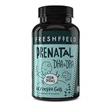 Freshfield Prenatal Vegan Omega 3 DHA & DPA Supplement: Premium Algae Oil, Supports Lactation and Br