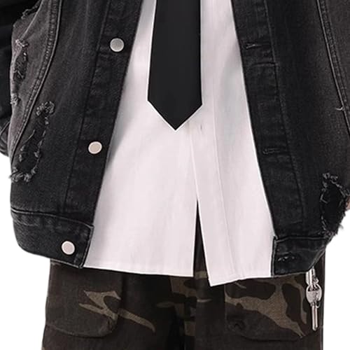 Chaqueta de mezclilla para hombre estilo casual rasgado miniatura 6
