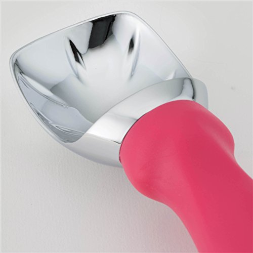 Spring Chef Ice Cream Scoop With Comfortable Handle, Professional Heavy Duty Sturdy Scooper, Premium Kitchen Tool For Cookie Dough, Gelato, Sorbet, Pink #TOP5
