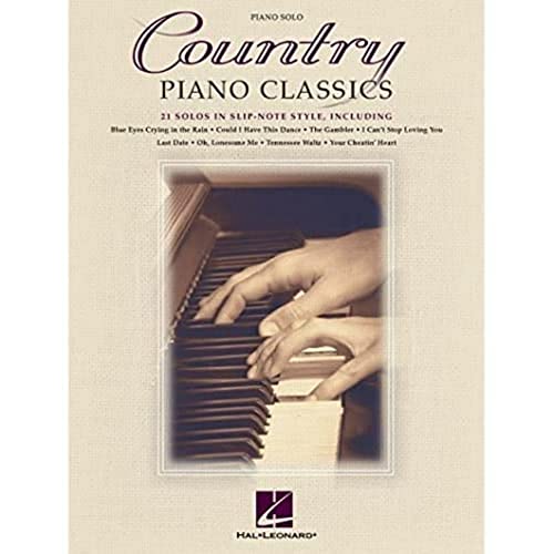 Hal Leonard - Country Piano Classics | Piano Solo Songbook with Slip-Note Style Arrangements | Traditional Country Piano Music Book for Adults and Intermediate Players |Classic Country Solos Collection