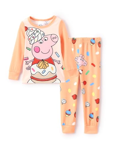 Peppa Pig Toddler Girls Pajamas Sleepwear Slim Fit 2-Piece Pajama Sets Long sleeves T-Shirt and Pants