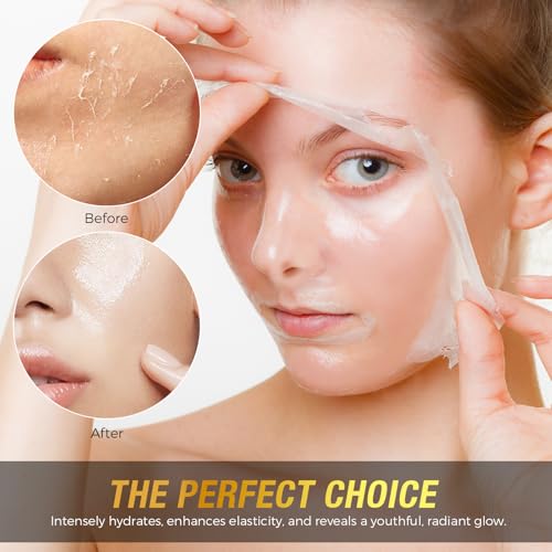 Collagen Night Wrapping Mask Snail Mucin Korean Skincare Collagen Face Mask Overnight No-rinse Facial Overnight Sleeping Mask Hydration Reduces Wrinkle Improves Skin Elasticity 75ml (Brush Included)