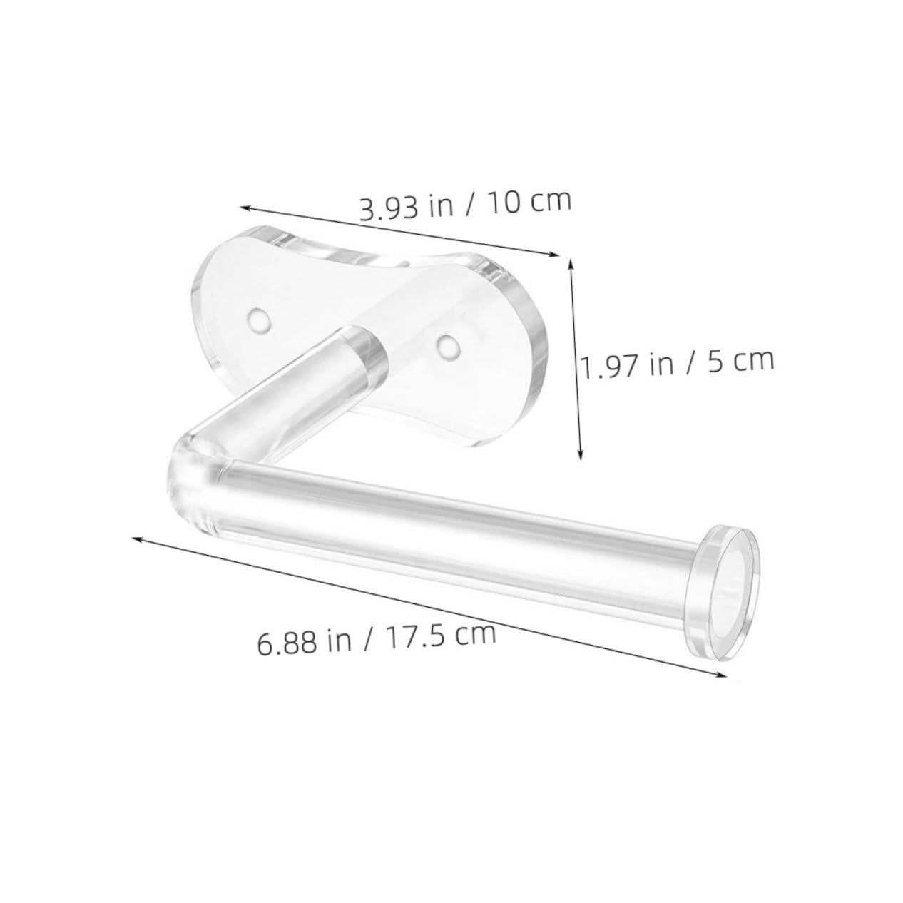 Mipcase Porta Rotolo Carta Igienica da Parete in Acrilico Installazione senza Punzonatura Superficie Liscia Design Semplice per Bagno e Toilette