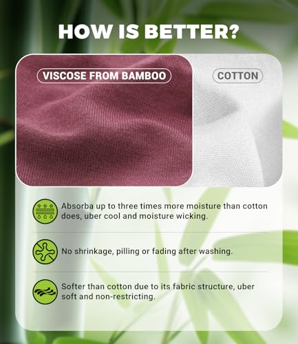 Image of BAMBOO COOL Womens Underwear, Moisture-Wicking Briefs, Soft and Breathable Panties, Mid Waist, 5-Pack