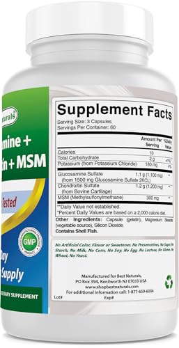 Best Naturals 817716010229 Glucosamine Chondroitin And Msm  thumb #5
