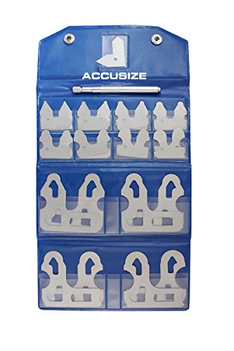 Accusize Industrial Tools 25 Pc Radius Gage Set Fractional 1/64-1/2'' Gages with Holder
