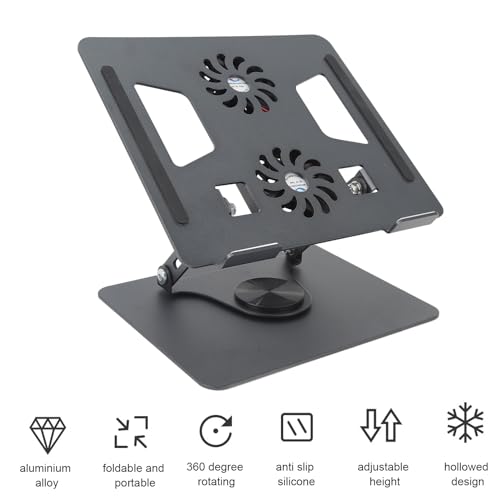 Soporte ajustable para laptop con ventilador de enfriamiento miniatura 6