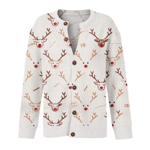Christmas Sweater Women 2026 Cozy Oversized Button Up Cardigan Sweaters - image 4