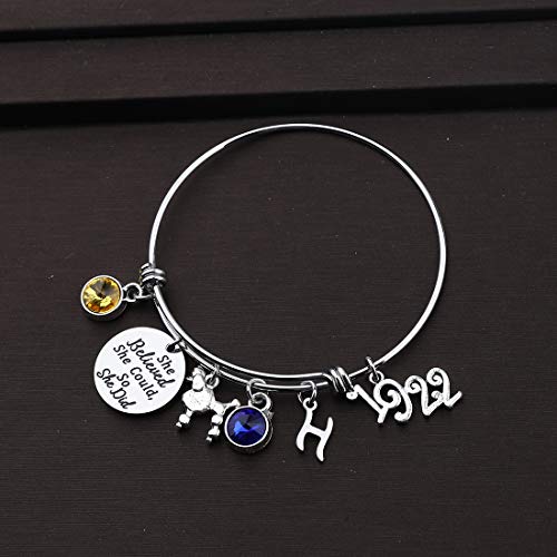 Image of CENWA Sorority Bracelet - She Believed She Could So She Did - Stainless Steel Bangle - Graduation Gift for Sorority Sisters
