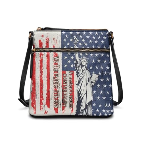 Sac hobo en cuir pour femme célébration semi-quincentenaire 1776-2026