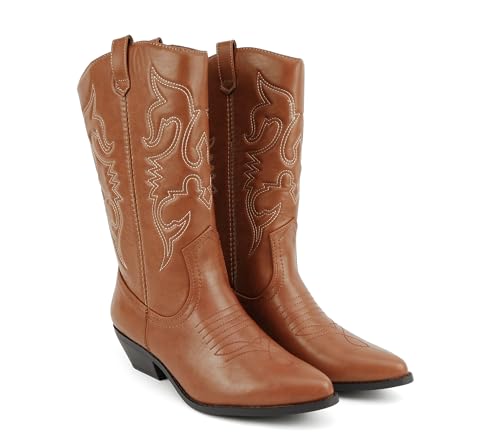Image of Soda Women's Rodeo Western Pointed Toe Cowboy Boots