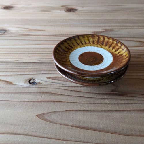 特大サイズ！小鹿田焼？小石原焼？大皿 オブジェ 飾り皿 木製皿立て付き 特大サイズ！小鹿田焼？小石原焼？大皿 オブジェ 飾り皿 木製皿