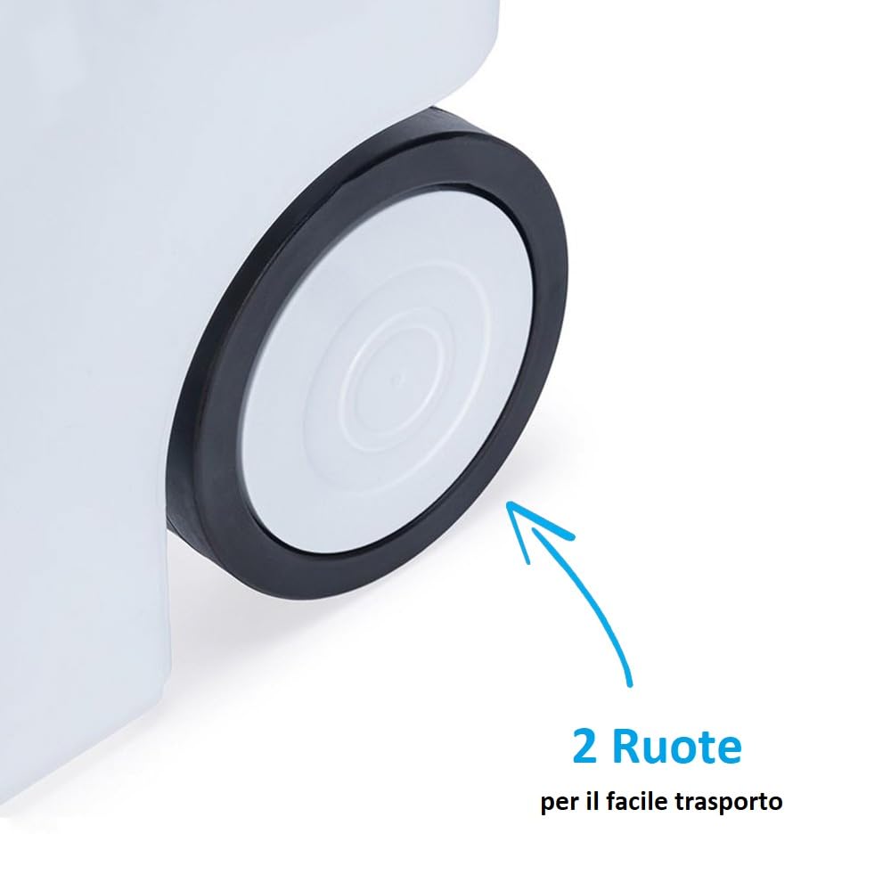 PALUPLUS Contenitore per Crocchette per Cani, misura 28x50x43 cm, Porta crocchette con Coperchio e Ruote, Chiusura Ermetica Antiodore, per Cibo Secco, Capacità 35 Litri -430C (12 kg)
