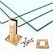 OSKOE Holder and Steel Balustrade Spigot Free Use Screw Tool Daily Railing Clamp Brackets Stairs Glass Fence Balcony Clamp, Floor Golden Post Lid Bracket with Pool Screwgolden