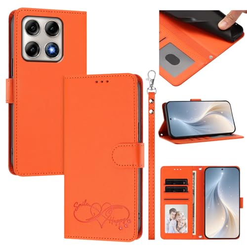 �X�}�z�P�[�X �Ή��@�� for Motorola Edge 70 Pro �X�}�z�P�[�X�y�J�[�h�E�������[�X���b�g�t�� �E�H���b�g�f�U�C�� �t���b�v�X�^���h �����h�~�@�\�zOrange