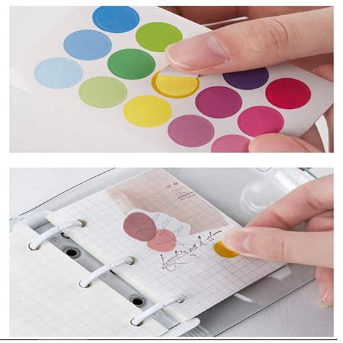 Mini Binder Pockets,3-Hole Refillable Notebook Accessories Set, Transparent PVC Loose-Leaf Notebook,Including 70 Internal Grid Pages+12 Paper Cards+2 Storage Bags+45 Note Tabs +1 Shell (white) - Thumbnail 4