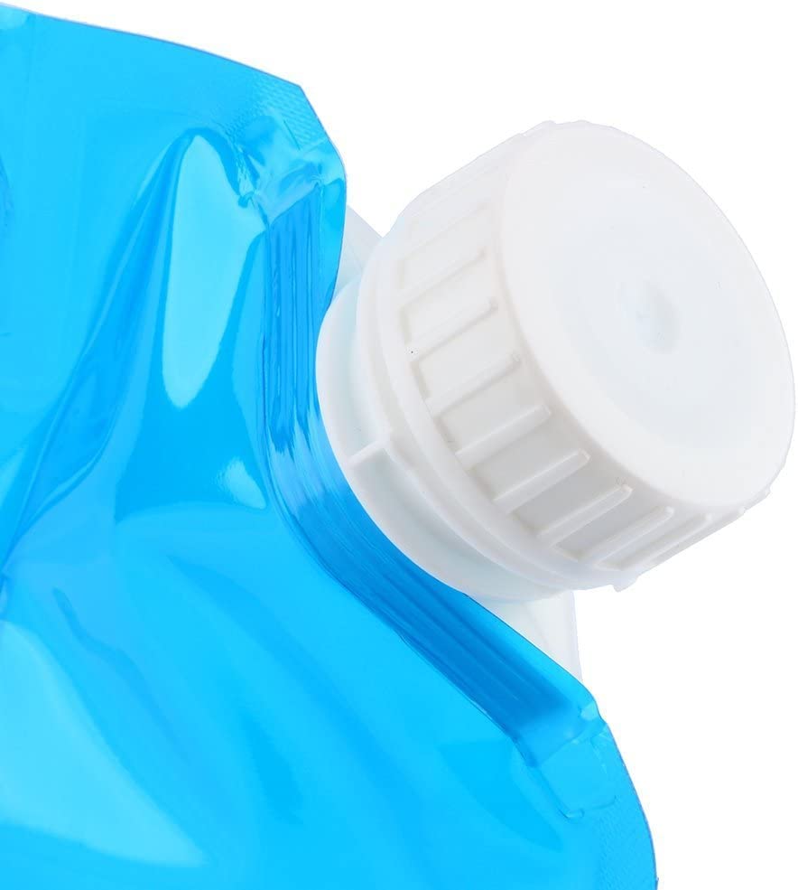 Image of Collapsible Drinking Container, Folding Water Bag Picnic Safety Plastic Water Storage bag Freezable, BPA Free water for Hiking Sport Camping - Pack Of