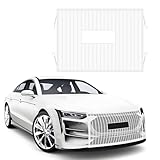 Wuyaoyao Car Grille Protection Net, 39.4'×31.5' High-Density Front Grill Air Intake Mesh Dustproof Net with Hooks, Car Grill Mesh Blocks Stones Leaves Dirt, Universal Car Accessories (Opening: White)