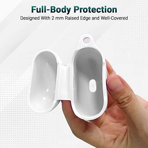 Image of KACA Protective Shockproof Silicone Cover Case with Buckle Compatible with OnePlus Buds (White)