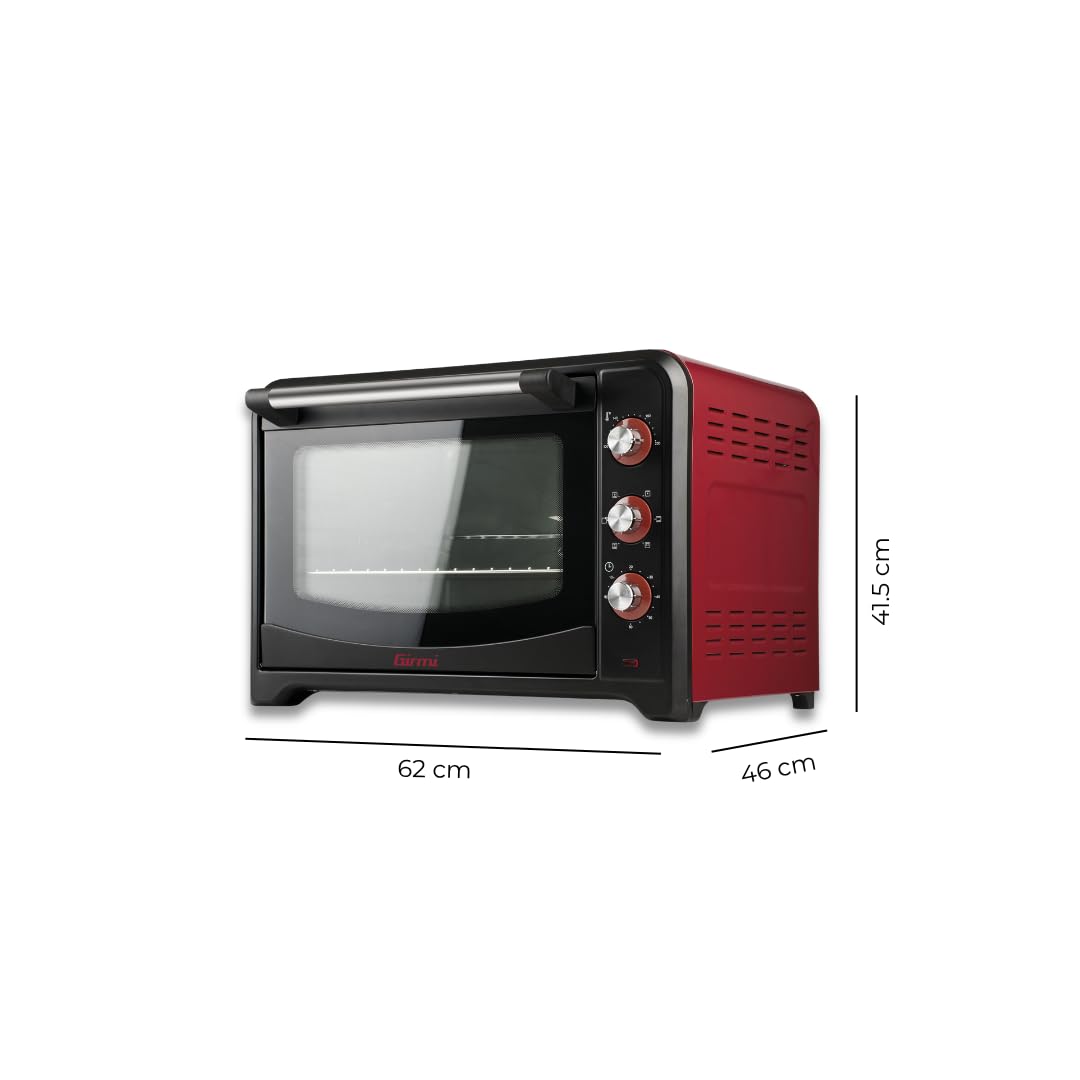 Girmi FE6000 piec elektryczny, 2000 W, stal nierdzewna, czerwony