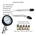 AUTO Tools Petrol Gasoline Engine Cylinder Compression Tester Kit with M10 M12 M14 M16 M18