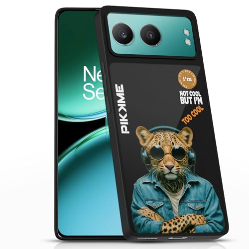 Image of Pikkme PC TPU + Printed Cool Funky Stylish Black Leopard Swag Raised Edges Camera Protection | Bumper Case for OnePlus Nord 4 5G (Design-04)