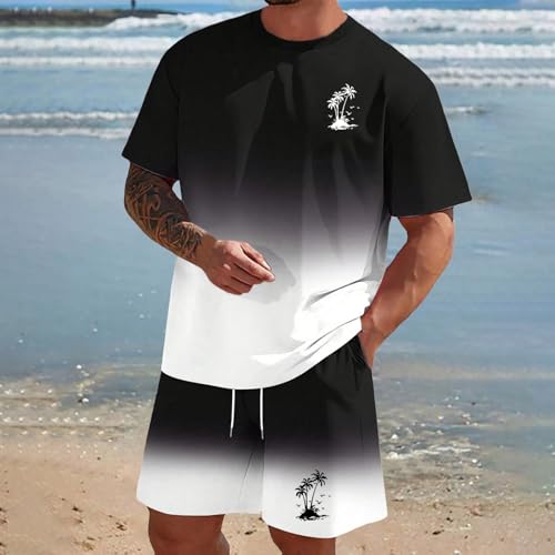 Ropa de verano para hombre: conjunto informal de playa con camisa corta de estilo tropical 3