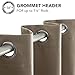 Deconovo Blackout Curtain Panel – Solid Grommet Top, Thermal Insulated & Energy‑Saving, Machine‑Washable Room Darkening Window Treatment for Bedroom & Living Room, 1 Panel, Khaki, 42W x 63L