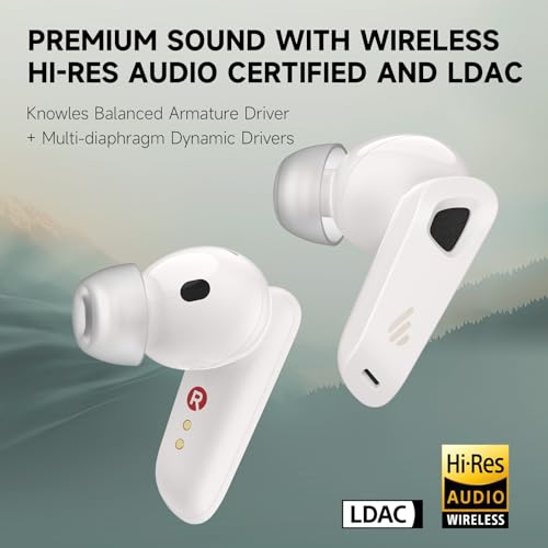 Image of Edifier NeoBuds Pro 2 True Wireless Headphones, Bluetooth 5.3 Noise Cancellation in-Ear Earphones with 8 Microphones, Fast Charging, Game Mode,Ivory