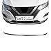 Parachoques delantero cromado de acero inoxidable compatible con Qashqai J11 [2017+] [1 pieza]